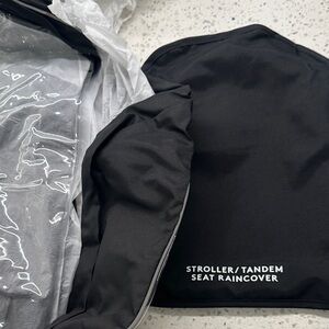 Black Stroller/Tandem Seat Raincover